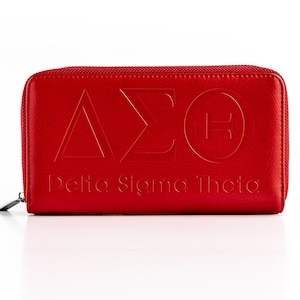 Delta Sigma Theta Leather Wallet