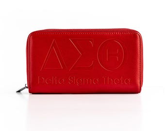 Delta Sigma Theta Leather Wallet