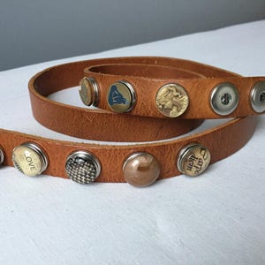 Skinny Vintage Brown Leather belt, 35-39&quot;/ 90-100cm