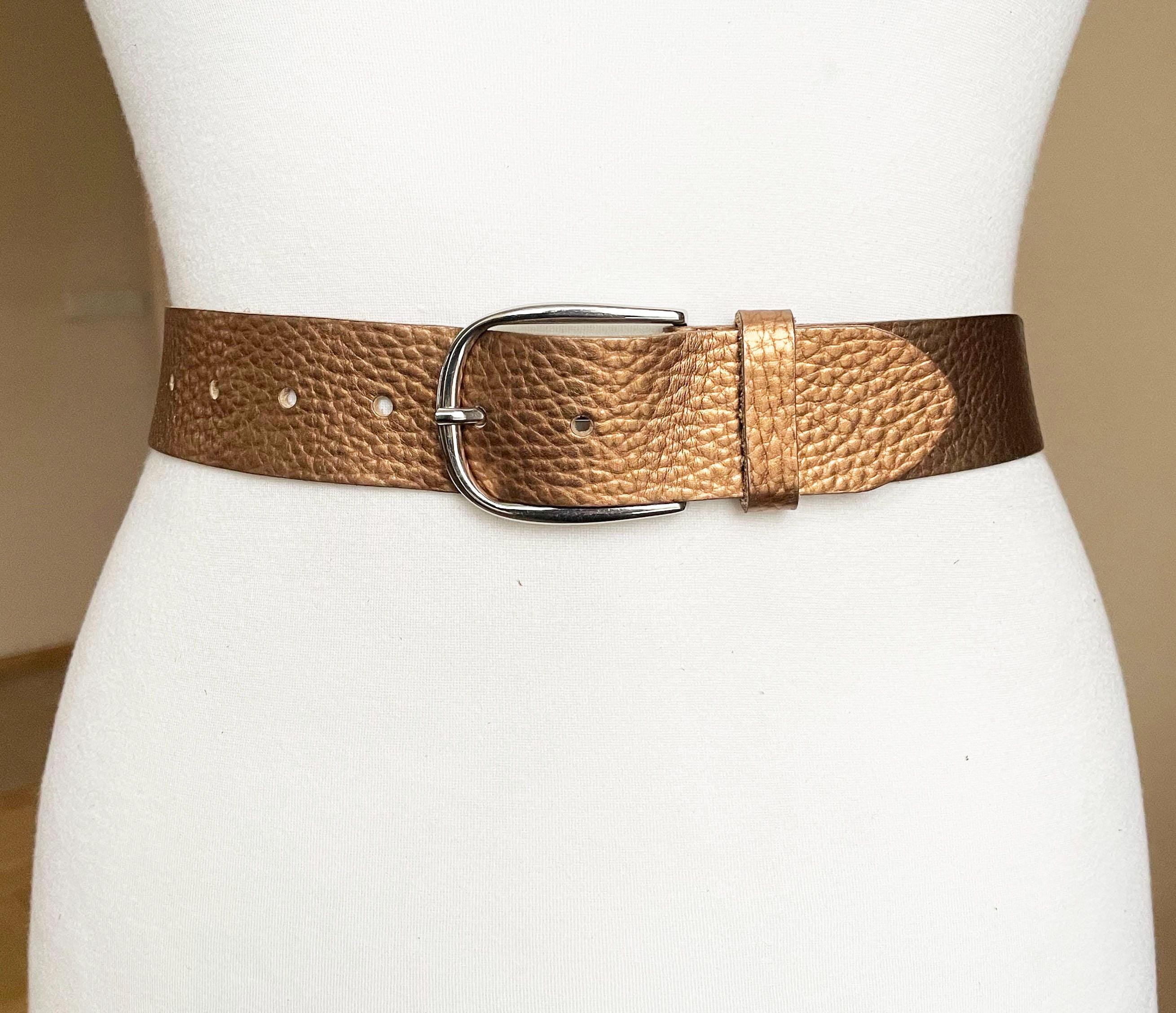 VANZETTI BY BGM Croco Embossed Leather Womens Belt Sz 95 =38 Brown German Y2k Vanzetti Belt - Etsy main image 3