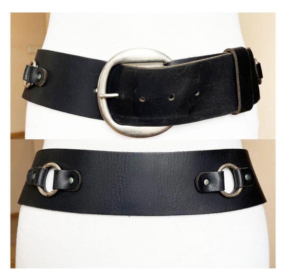 Black Leather Braided Belt Silver toned buckle -size XL All Black Canvas Elastic Belt | In stock! | Trendhim main image 4