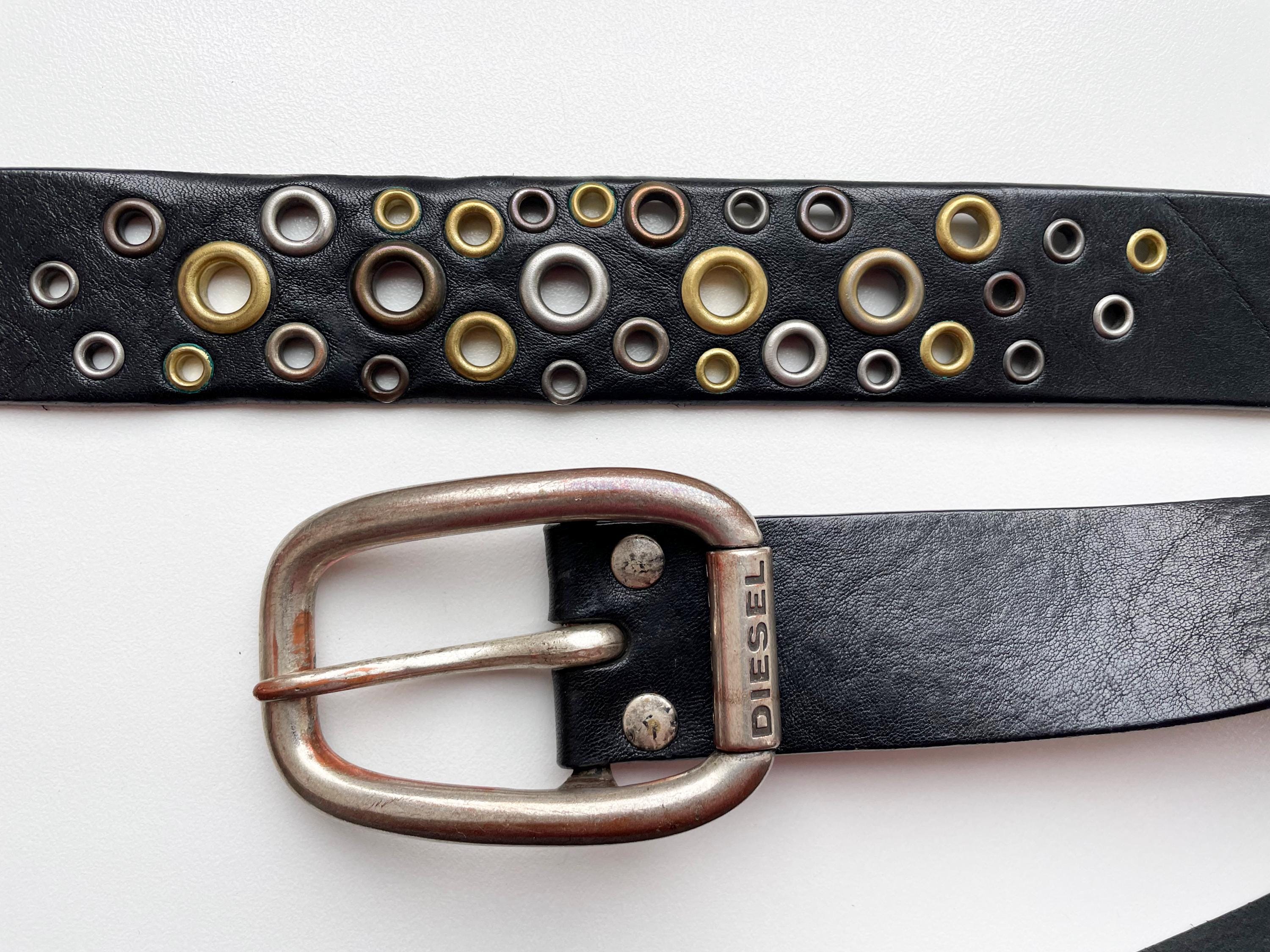 DIESEL 'Benjamin-A' Studded Belt in Black for Men | Lyst
