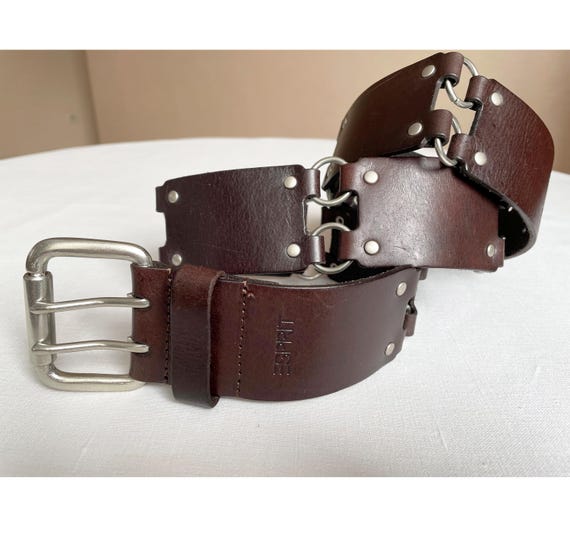 Vintage Boho Leather double belt buckle New Andongnywell Women Vintage Boho Belt Double Buckle Retro  main image 3