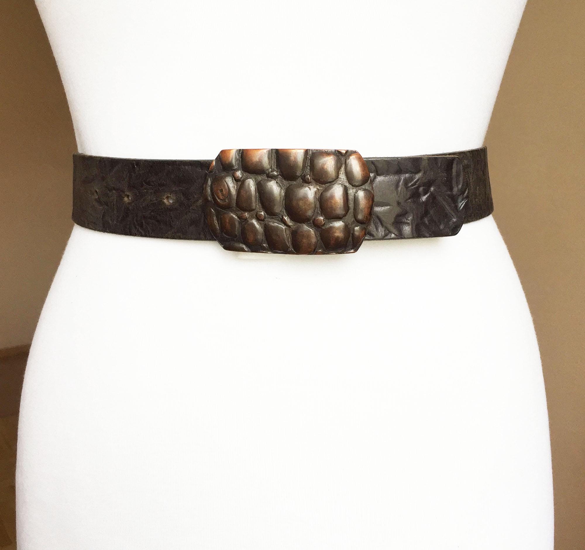 Authentic Just Cavalli Brown Leather Belt Made in Italy Brown Leather Just Cavalli Belt Italy, Leather, Clothing  main image 2