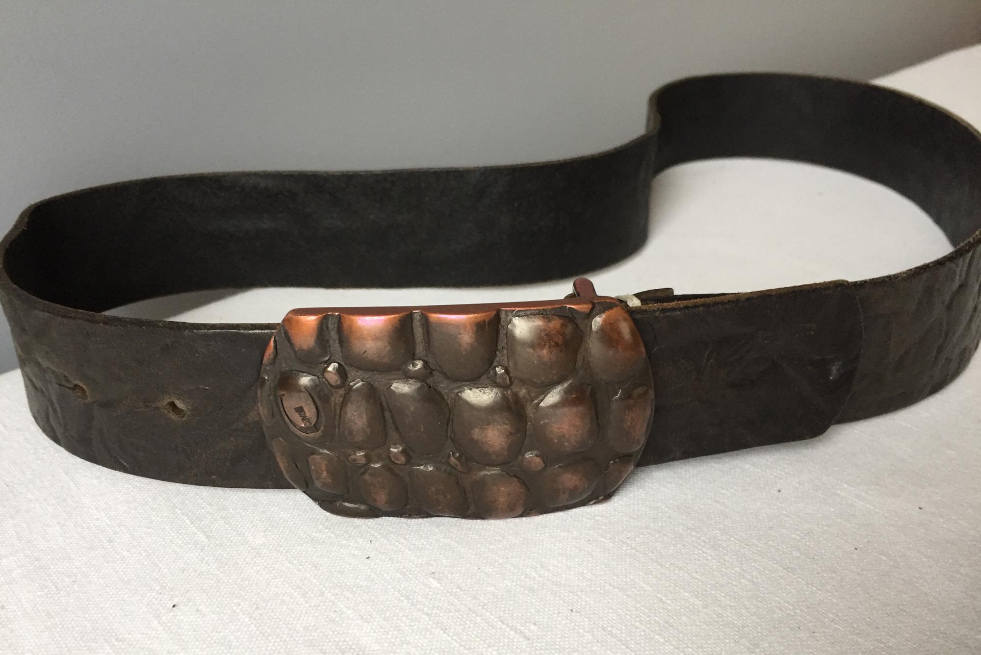 Authentic Just Cavalli Brown Leather Belt Made in Italy Brown Leather Just Cavalli Belt Italy, Leather, Clothing  main image 4