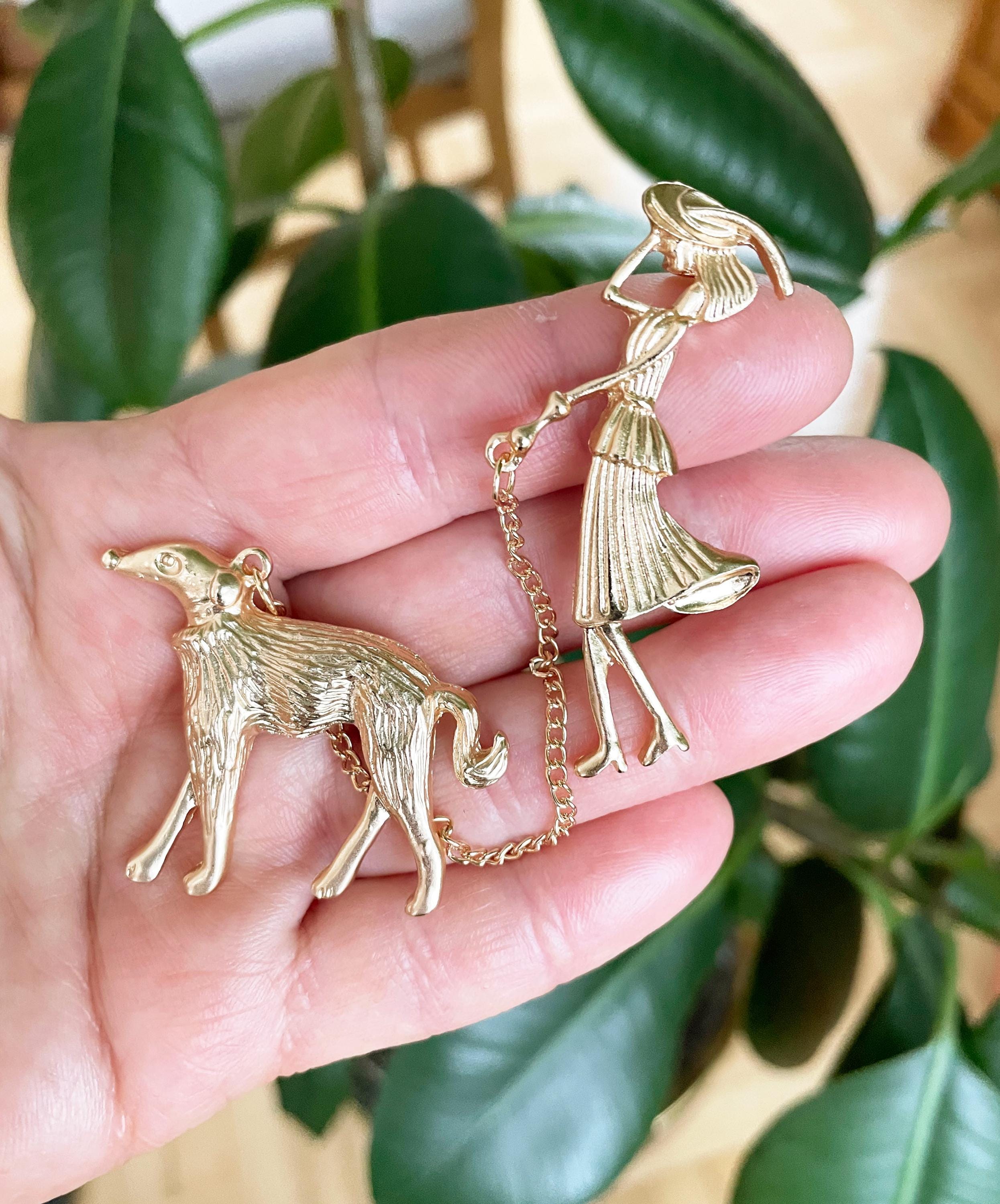 Vintage brooch dog - Etsy 日本