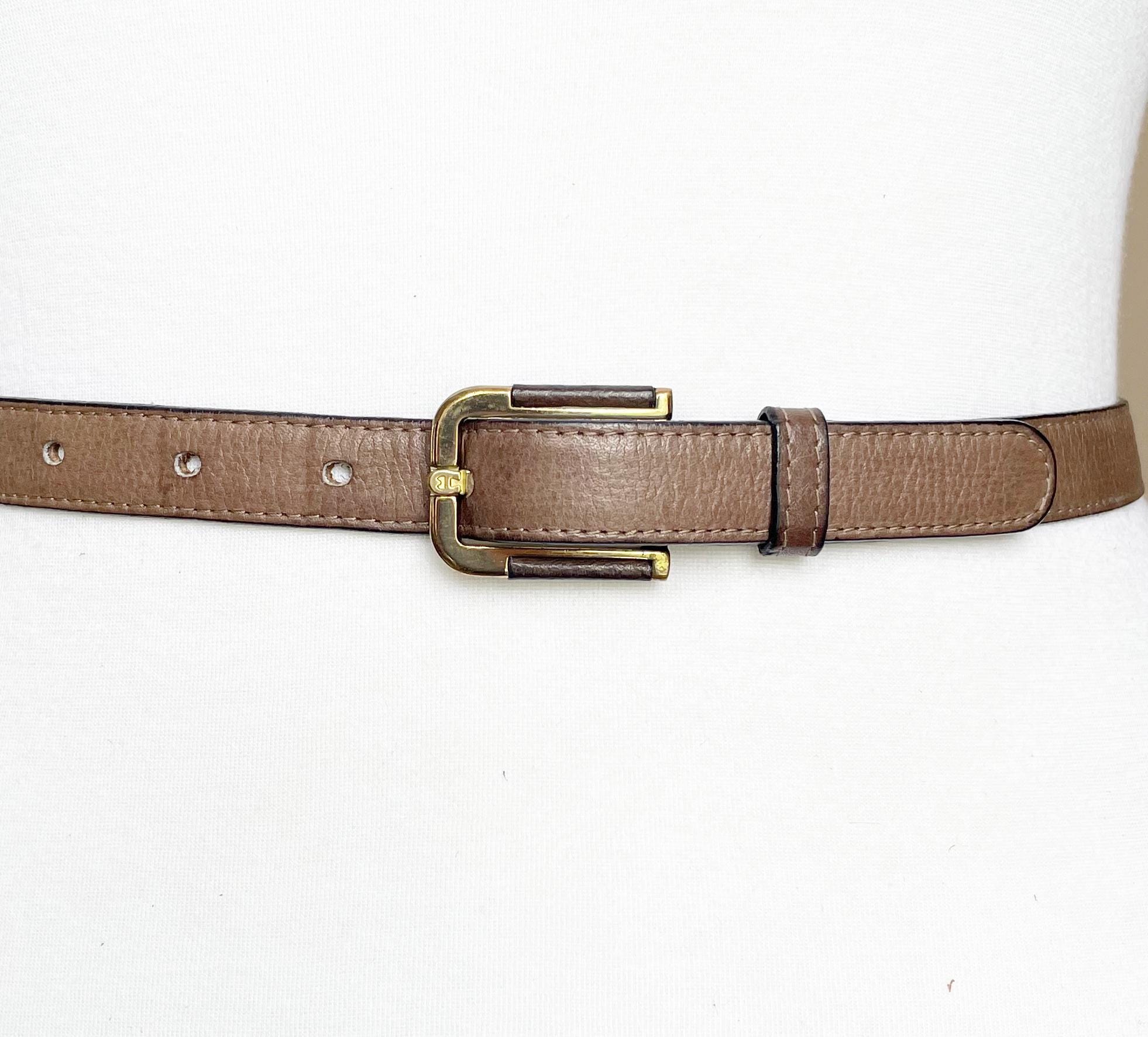 Etienne Aigner Skinny Vintage Light Brown Tan Thin Leather  display picture 1