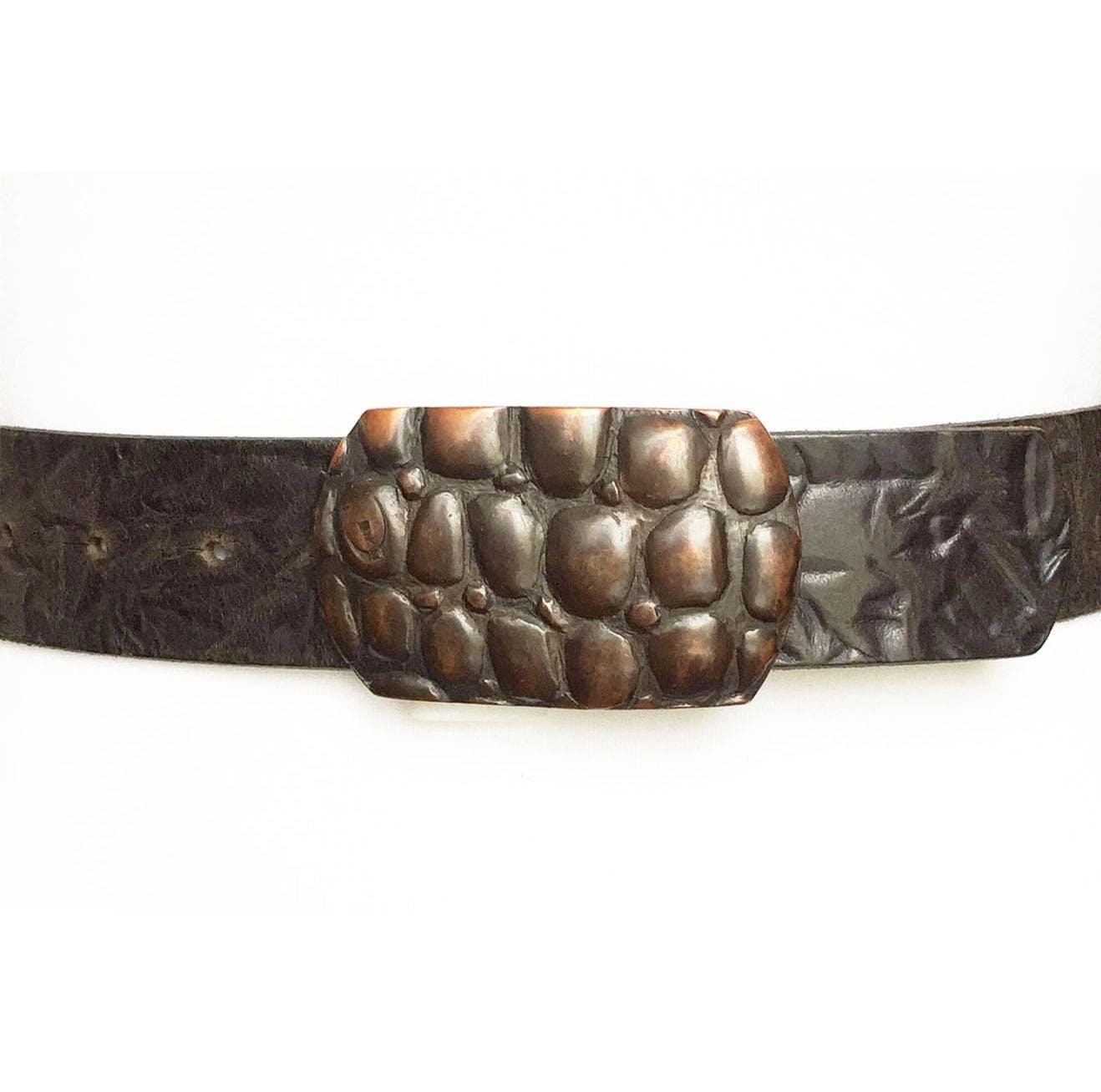 Vintage Just Cavalli Brown Embossed Leather Belt Made in  display picture 1