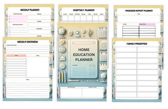 Printable Home Education Planner UK, Home Ed Organiser, Home Education Journal, Home Learning Planner, Digital Download, Printable, 76 pages