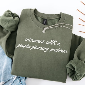 Introvert Crewneck Sweatshirt, Mental Health Sweatshirt Antisocial Sweatshirt, Social Anxiety, Funny Anxiety Gift