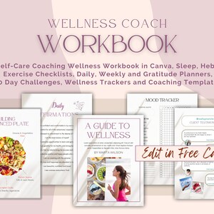 Wellness Coaching Bundle Canva Templates, Self-Care Workbook Canva,  Coaching Templates Freebie Funnel -  Canva Templates Digital Download