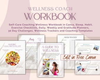 Wellness Coaching Bundle Canva Templates, Self-Care Workbook Canva,  Coaching Templates Freebie Funnel -  Canva Templates Digital Download