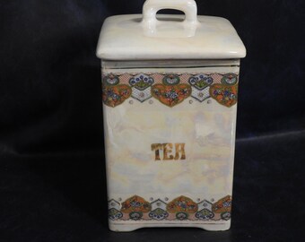 iridescent tea coffee sugar canisters