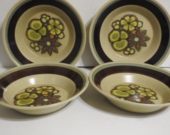 1975 Mikasa Tropicana SandKraft 7-5/8" Coupe Soup Cereal Bowls Lot of 4