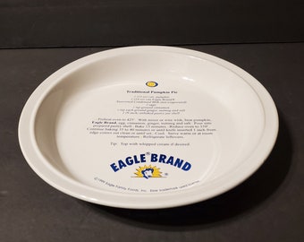 1999 Eagle Brand Traditional Pumpkin Pie Baking Dish with Recipe