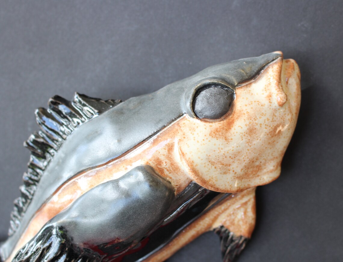 Ceramic Fish Sea Life Wall Hanging Art Sculpture FREE SHIPPING Etsy