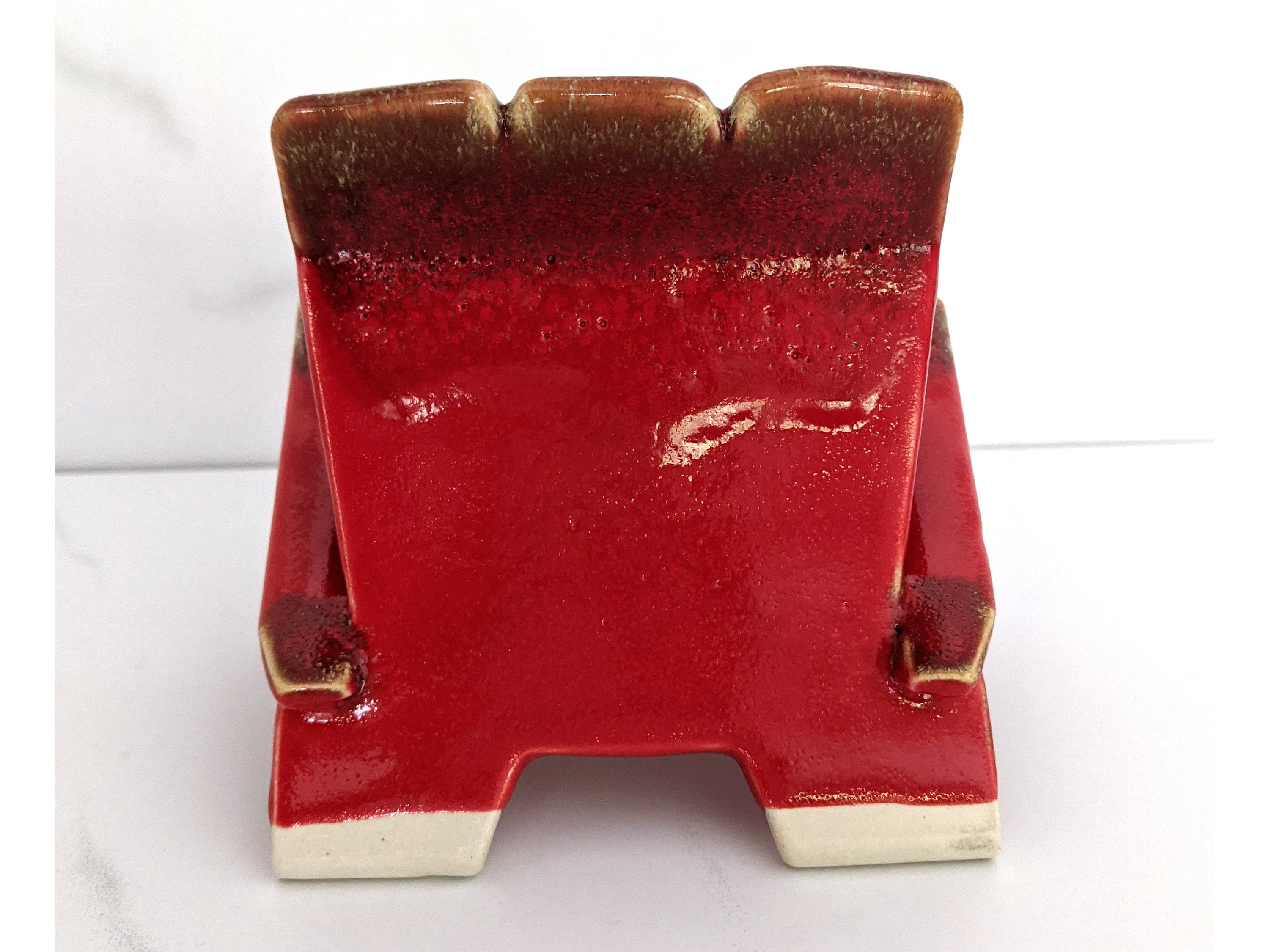 Ceramic cell phone holder mobile phone stand with red and Etsy