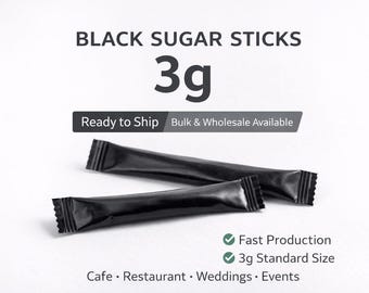 Bâtonnets de sucre en vrac de 3 g - Sachets de café nature pour mariage, hôtel, événement de luxe, fourniture de café