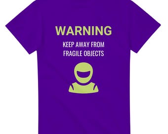 Camiseta de corredor - "Manténgase alejado de objetos frágiles" - Edición verde