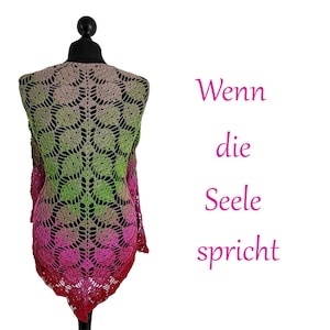 Crochet Pattern Scarf When the Soul Speaks in German and English