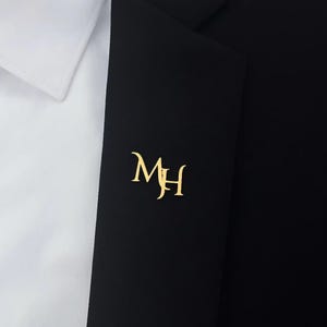 Pin de solapa personalizado, pin de esmalte con inicial, propuesta de padrinos de boda, broche con inicial, regalos para padrinos de boda, regalos de aniversario, regalos para padrinos de boda, regalo de boda