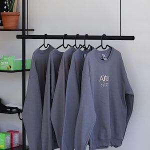 40&quot; Hanging Clothing Rack | Ceiling Mounted Clothes Rack | Modern Minimalist Garment Rack for Bedroom, Laundry, Retail Display
