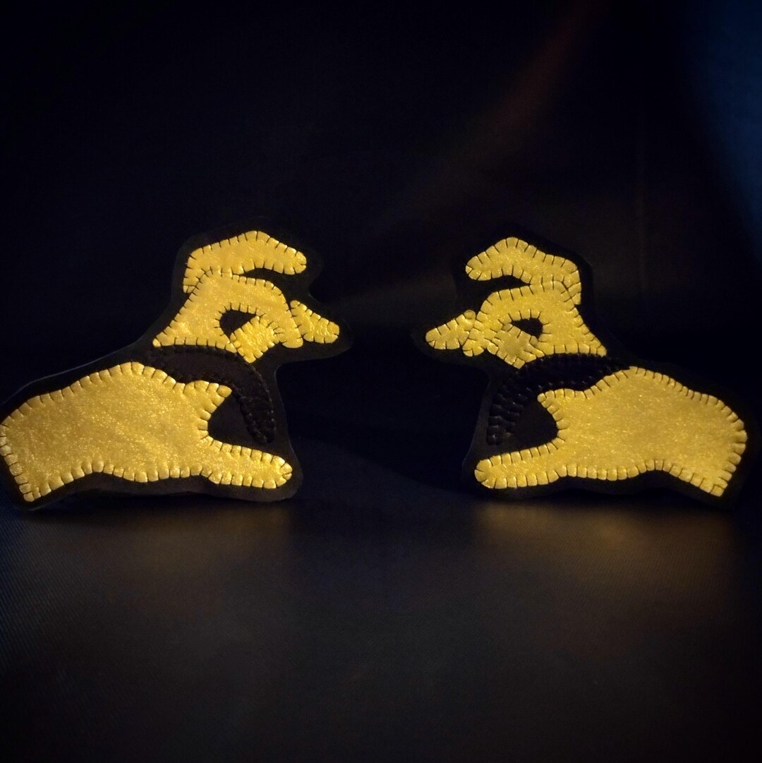 Symmetrical Leather Hand Patches - Etsy