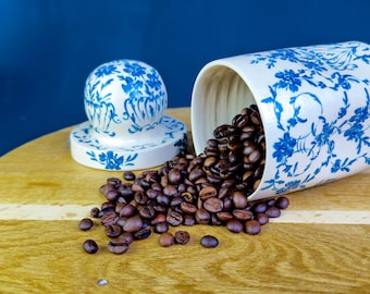 Tea Coffee Sugar Canister, 350 ml, Hand Painted