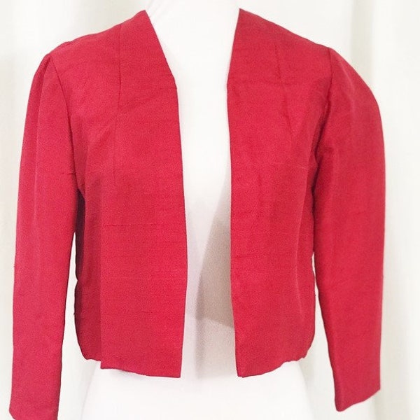 Vintage 40s Silk Bolero Cropped Jacket XS/S