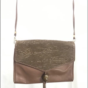 Vintage 60s Mod Brown Leather Crossbody Bag Clutch - Etsy