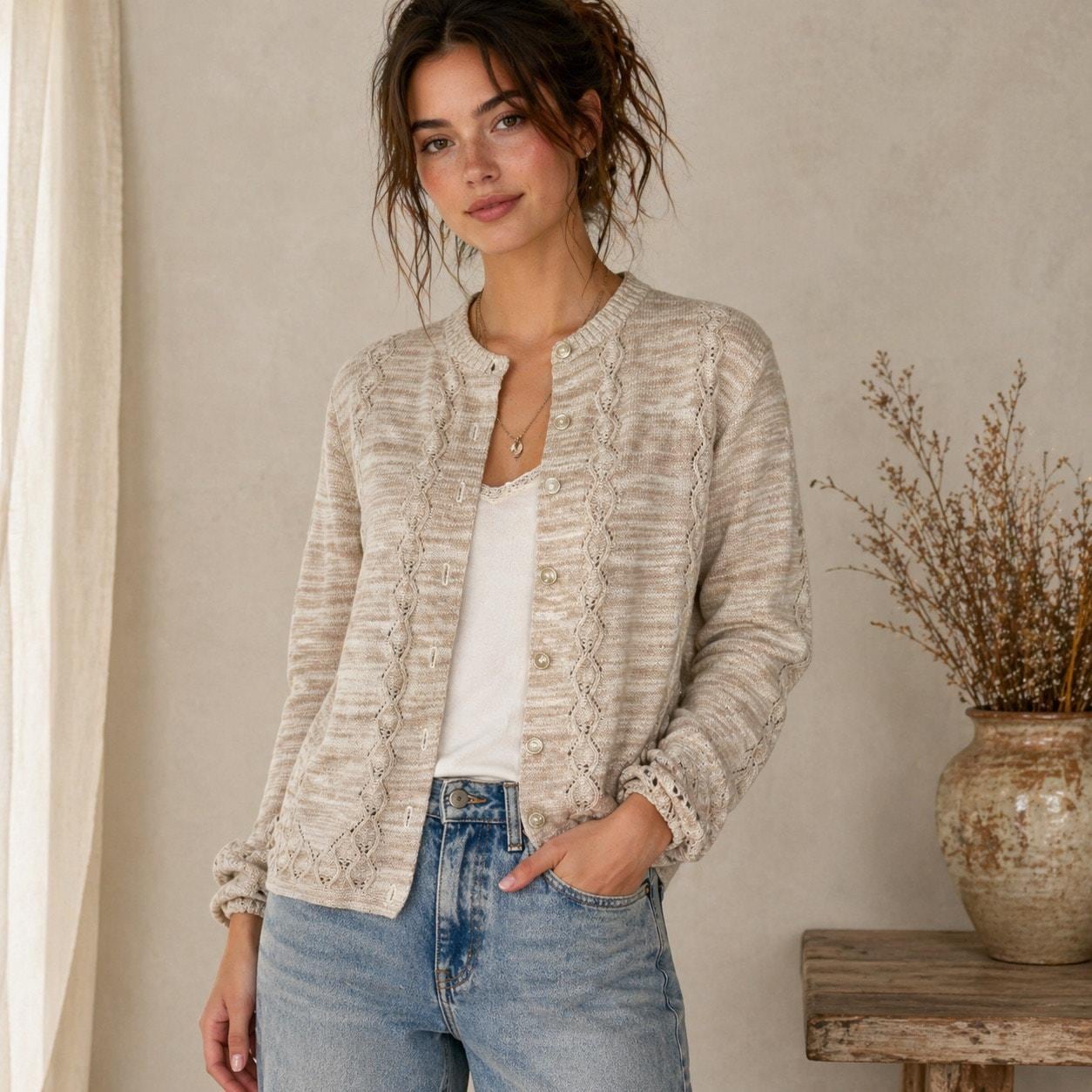 Vintage Acrylic Cardigan - Etsy