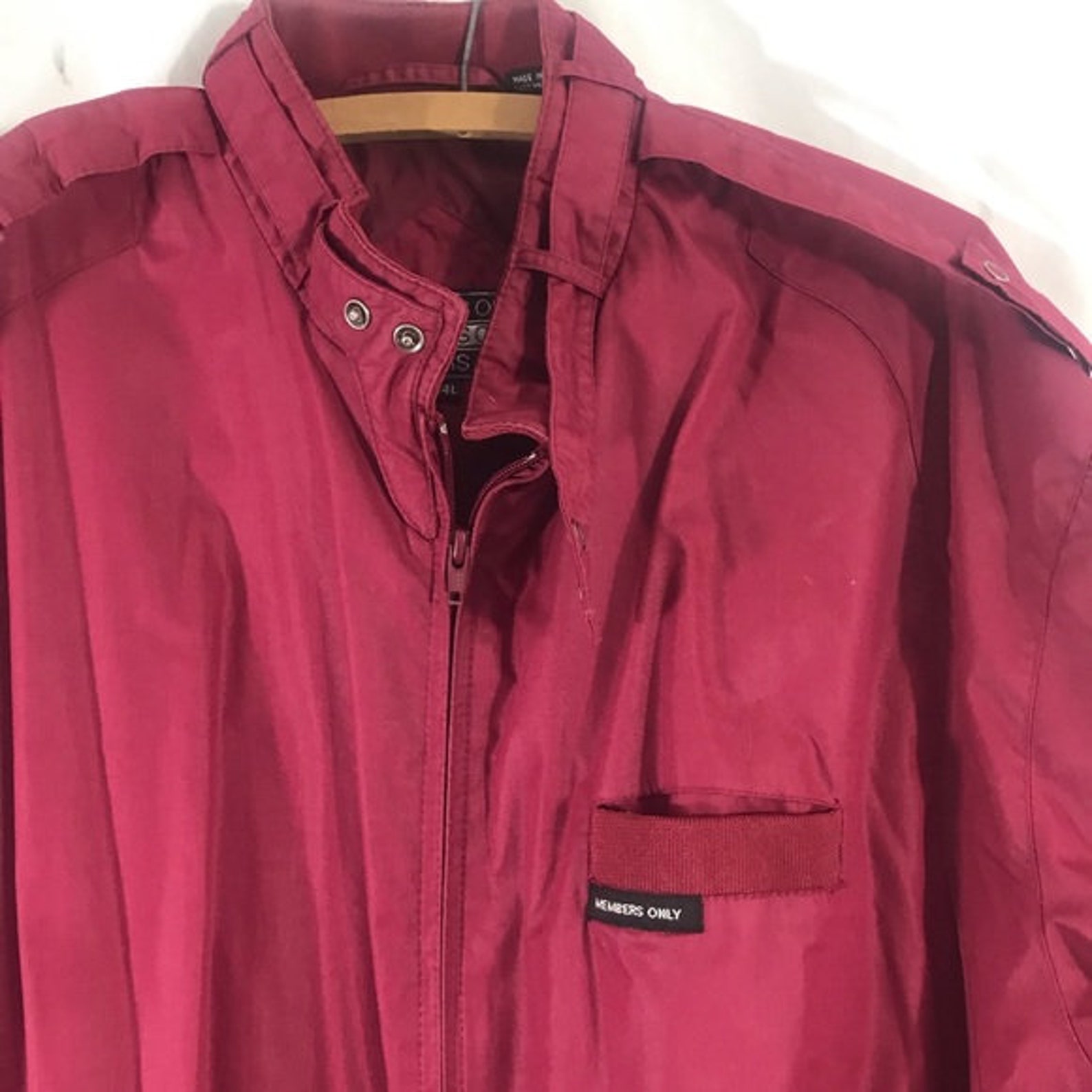 Vintage 1980s Men's Burgundy Red Members Only Jacket 44 XL | Etsy