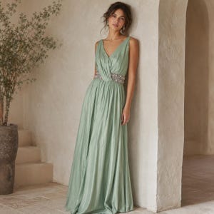 seafoam green long dress Prom Dresses Mint green