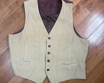 Vintage 1970s Corduroy Vest L/XL