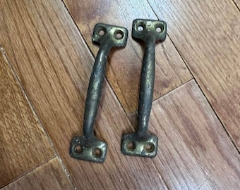 2 Vintage Brass Drawer Pulls