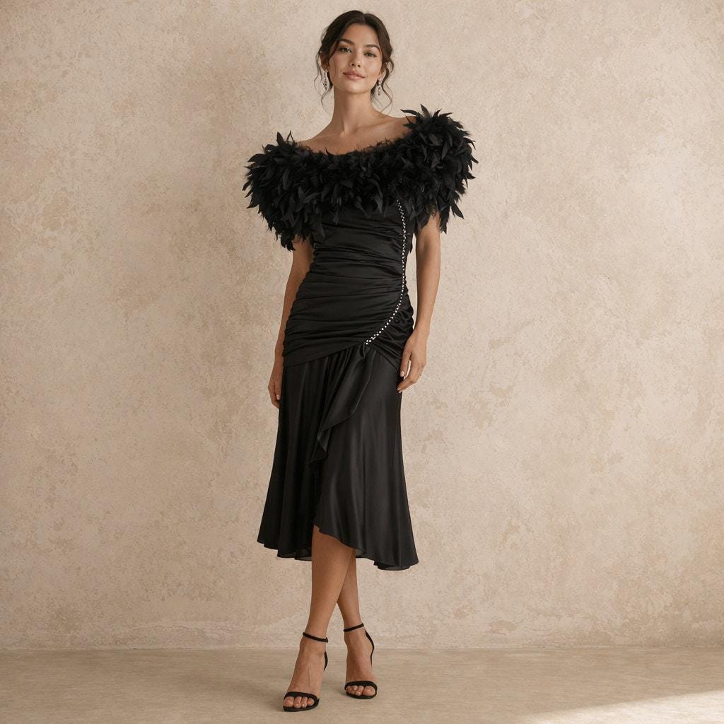 80s Black Dress