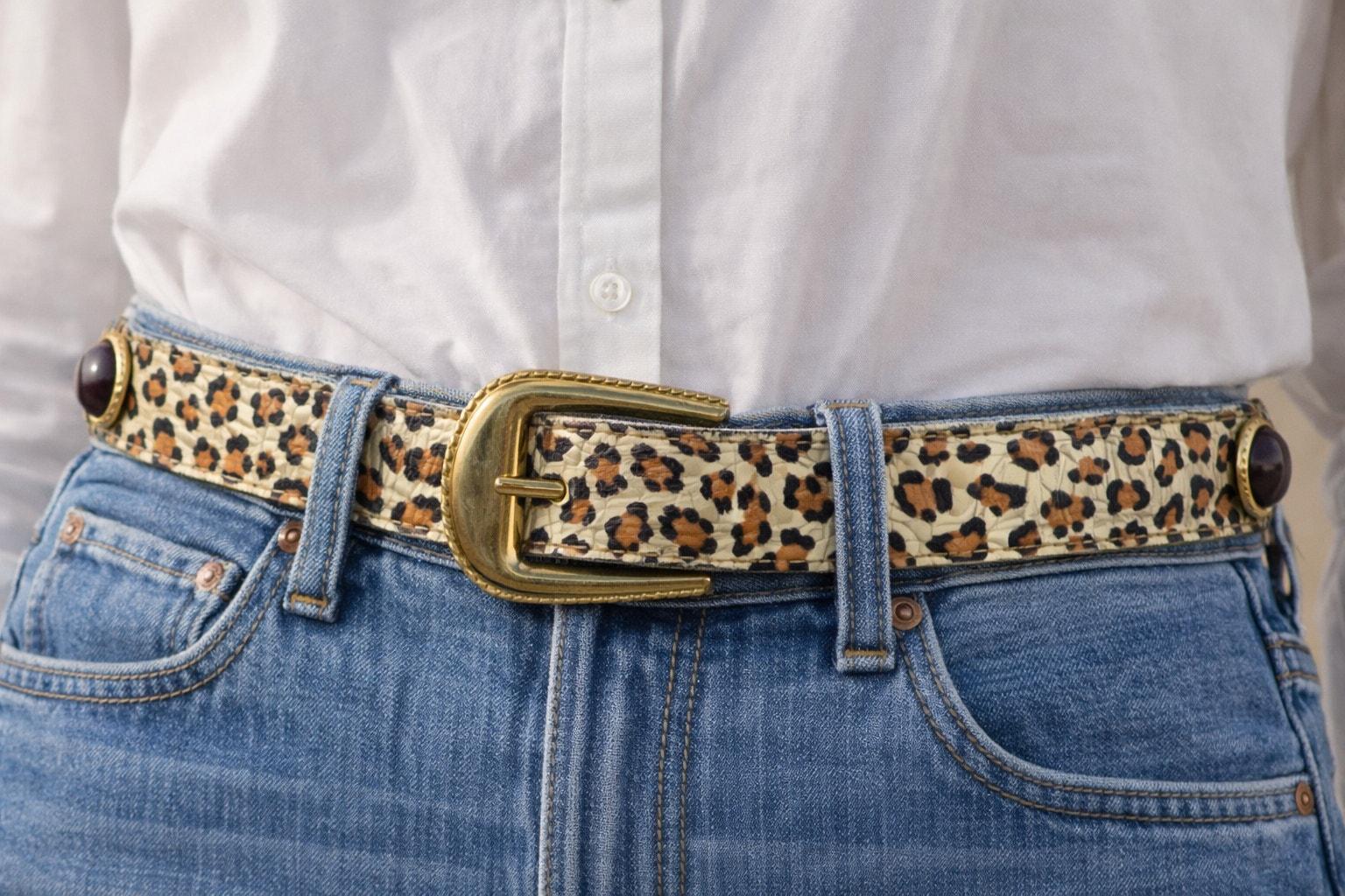 Vintage Western Lace Overlay Belt by Elite – Textured Gold-Tone Buckle | Size M Vintage Elite Belts - Etsy main image 4
