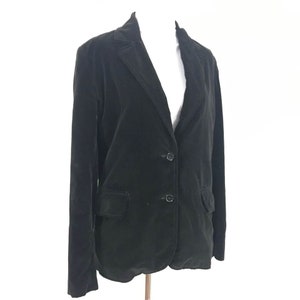 Vintage 1980s Saxon Hall Black Velvet Floral Blazer M
