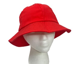 Vintage 80s Orange Bucket Hat