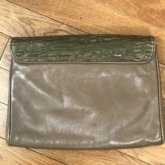 Vintage 60s Mod Brown Leather CrossBody Bag Clutch | Etsy