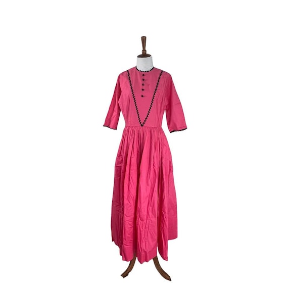 Vintage 70s  Reproduction Victorian Era Dress and… - image 1