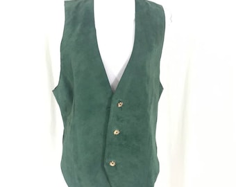 Vintage 80s Hillary Paige Green Suede 