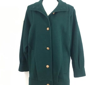 hunter green peacoat