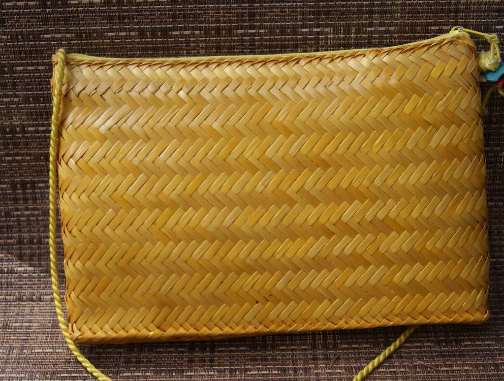 Vintage Yellow Straw Across the Body Purse or Clutch - Etsy