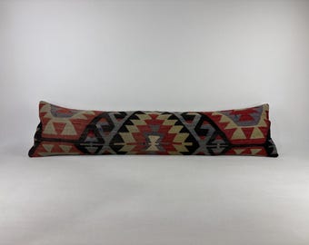 12x48 Extra Long Lumbar Pillow, Bench Cushion, Morrocan Pillow, Bohemian Pillow, Ottoman Pillow Cover, Aztec Pillow, Rug Pillow, Pillow Case