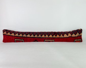 8x48 extra lång ländryggskudde, kelimkudde, ullörngott, marockansk kudde, lång ländryggskudde, prydnadskudde, vintagekudde