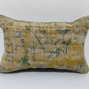 16x24 Lumbar Turkish Pillow, Kilim Cushion, Decorative Pillow, Wool Pillow Cover, Lumbar Pillow, Vintage Pillow, Throw Pillow Cover