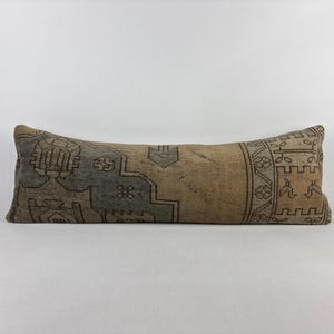 12x36 Long Lumbar Pillow, Tribal Pillow,  Unique Throw Pillow, Kilim Cushion, Bolster Pillow, Vintage Pillow, Kilim Pillow, Lumbar Pillow