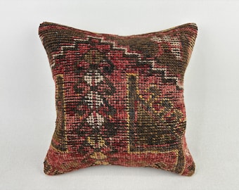 16x16 ヴィンテージ トルコ枕、枕カバー、クッションカバー、モロッコ