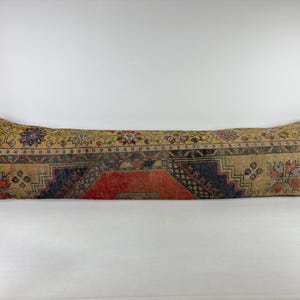 16x60 Extra Long Lumbar Pillow, Morrocan Pillow, Vintage Pillow, Bench Lumbar Pillow, Turkish Throw Pillow, Muted Pillow, Ottoman Pillow